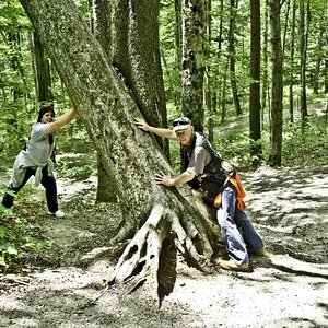 A little play with photoshop as we each took a picture of the other then merged them.