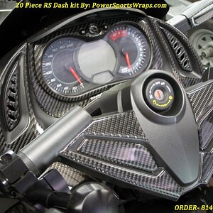 RS 20 Piece Dash kit CF - By PowerSportsWraps.com  814-838-6377