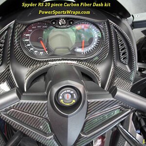RS 20 Piece Dash kit CF - This is a full view of our 20 piece Spyder RS dash kit. ONLY available from: PowerSportsWraps.com  814-838-6377