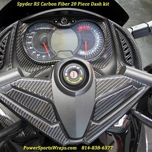 RS 20 Piece Dash kit CF - This is our REAL CF dash kit that is now available for the Spyder RS, RSS, GS model machines.