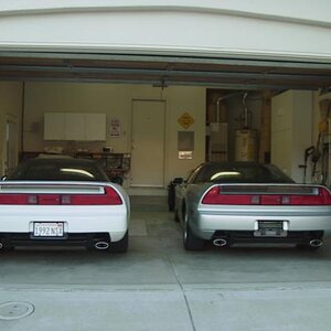 NSXs, white 1992 & silver 1991
