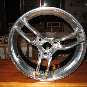 polished front wheel