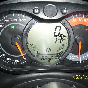 Odometer reading, 700 AM...Cluster was changed so actual mileage is 2765 more miles