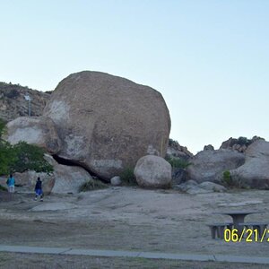 Rock formations in Texas Canyon (30 miles west of Willcox, AZ, on I-10).