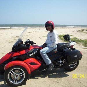Dudley & Spyder on Crystal Beach on Bolivar Peninsula, TX