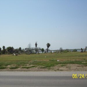 Blurry beach house debris.
