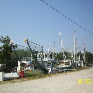 Shrimp boats in Lake Arthur, LA