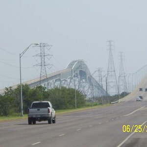 Rainbow Bridge (L) and Veterans Memorial Bridge (R), Port Arthur TX