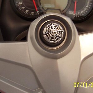 Spider web medallion cover for key hole