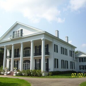 Manor clear shot away from the trees.