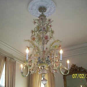 Venitian crystal chandelier.