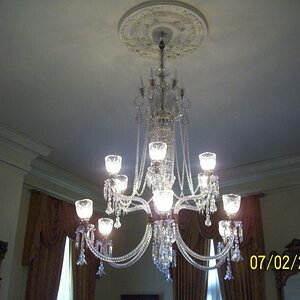 Beautiful crystal chandelier.