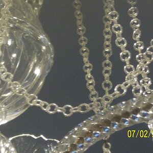Shot from the previous picture. The chains are glass links formed one inside the other.