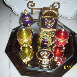 Fabrege like gee gaws; I missed this part.