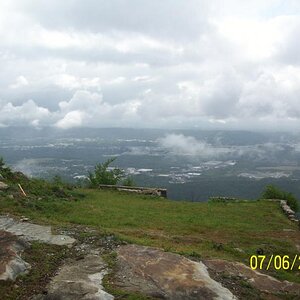 Valley overlook. There was a residence here. Still steps, rails and paths. Looks to be preparing for another establishment.