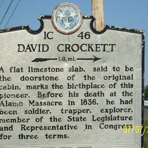 On the way to the Davy Crockett park.