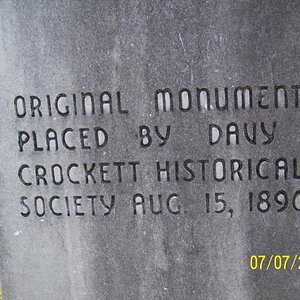 This is on the side of the monument.