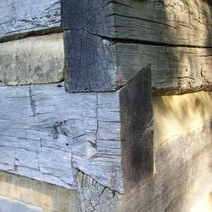 Dovetailing; joinery on outside.