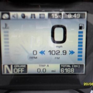 Mileage at the Start of our Trip to Scotland 
Reset to 0.0