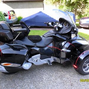 My Spyder kitted and ready for the Trip to Scotland