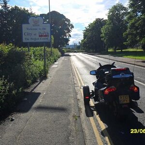 Spyder just outside Perth Scotland 
Brother lives in Perth WA so sent this Photo to him