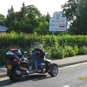 Spyder just outside Perth Scotland 
Brother lives in Perth WA so sent this Photo to him