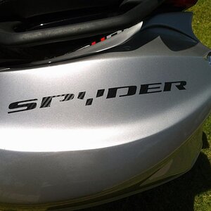 CF Spyder Text top of bags