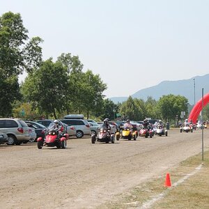 Parade:  few more participants coming back from the parade.