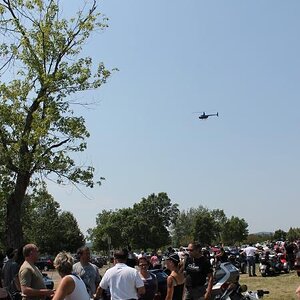 Shoper taking pictures of the Spyderfest site from above