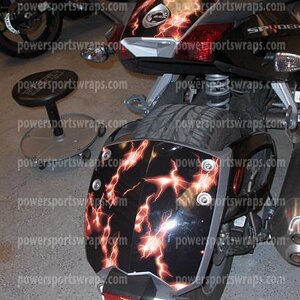 orange stars lightning Rear fender