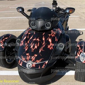 orange stars lightning for Spyder RS, GS, RSS bikes