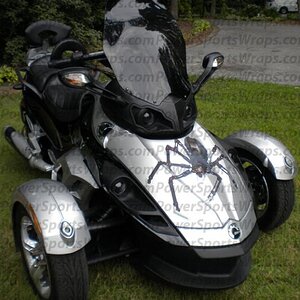 mechanical spider trunk decal