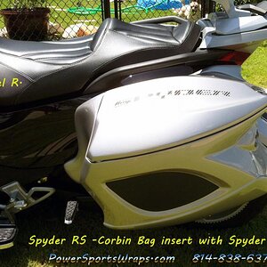 Corbin saddle bag Carbon Fiber insert and text.  Fits inside the tear drop cut in on the bag.