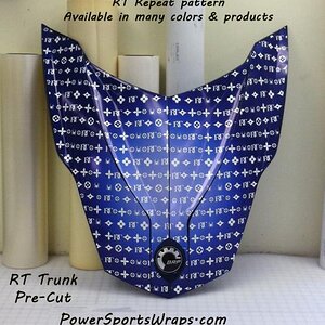 This RT/ RS repeat  patten can be produced in any number of color combinations & incorporated into our pre-cut templates.  Check out this RT Trunk exa