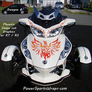 Phoenix RT Trunk shape cut decal. More parts available: Trunk, fenders, headlights, saddlebags.