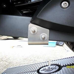 My Staniless Steel bracket attached to the Original 
BRP Belt Guard 

Made by Eddie Sheppard 
Reading UK