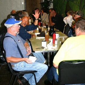 Here's the gang having lunch...