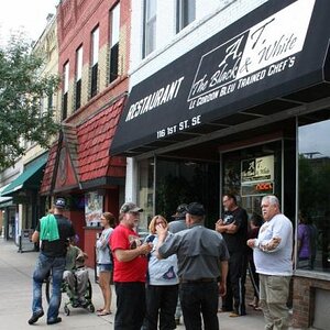 This where we ate a fabulous lunch - The Black & White Restaurant in Little Falls, MN