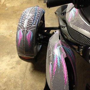 2009 SM5 Silver Spyder with custom www.powersportswraps.com skin.  Left side from back.