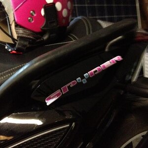 2009 SM5 Silver Spyder with custom www.powersportswraps.com skin.  Side branding.