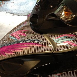 2009 SM5 Silver Spyder with custom www.powersportswraps.com skin. Front.