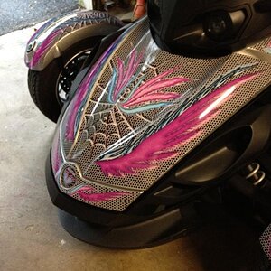 2009 SM5 Silver Spyder with custom www.powersportswraps.com skin.