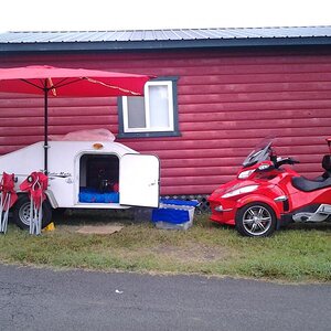 Our camp-site at Lamonts, in front of his wifes sewing cabin