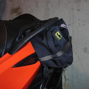 Front of the saddle bag.