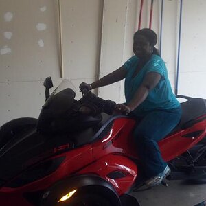 My better half checking out the spYder.