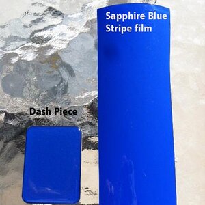XI- Solid Blue Dash kit color along side Sapphire Blue stripe material