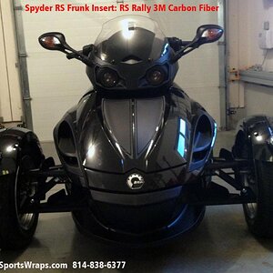 RS Rally 3M carbon Fiber Frunk insert only available from PowerSportsWraps.com  814-838-6377