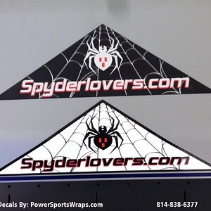 Now you have 2 choices for the new spyderloves decal.  Contact Lamont to order today..