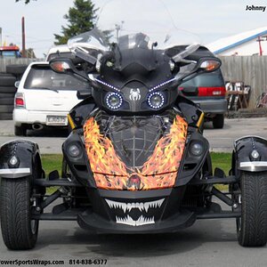RS Venom Flames Frunk wrap by Powersportswraps.com