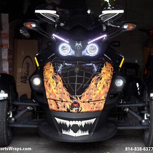Venom Flames Frunk wrap for all model Spyders.  Contact us 814-838-6377